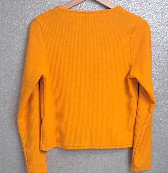 H&M  Orange Tie Front Jeresy Knit    Size M - Picture 7 of 9